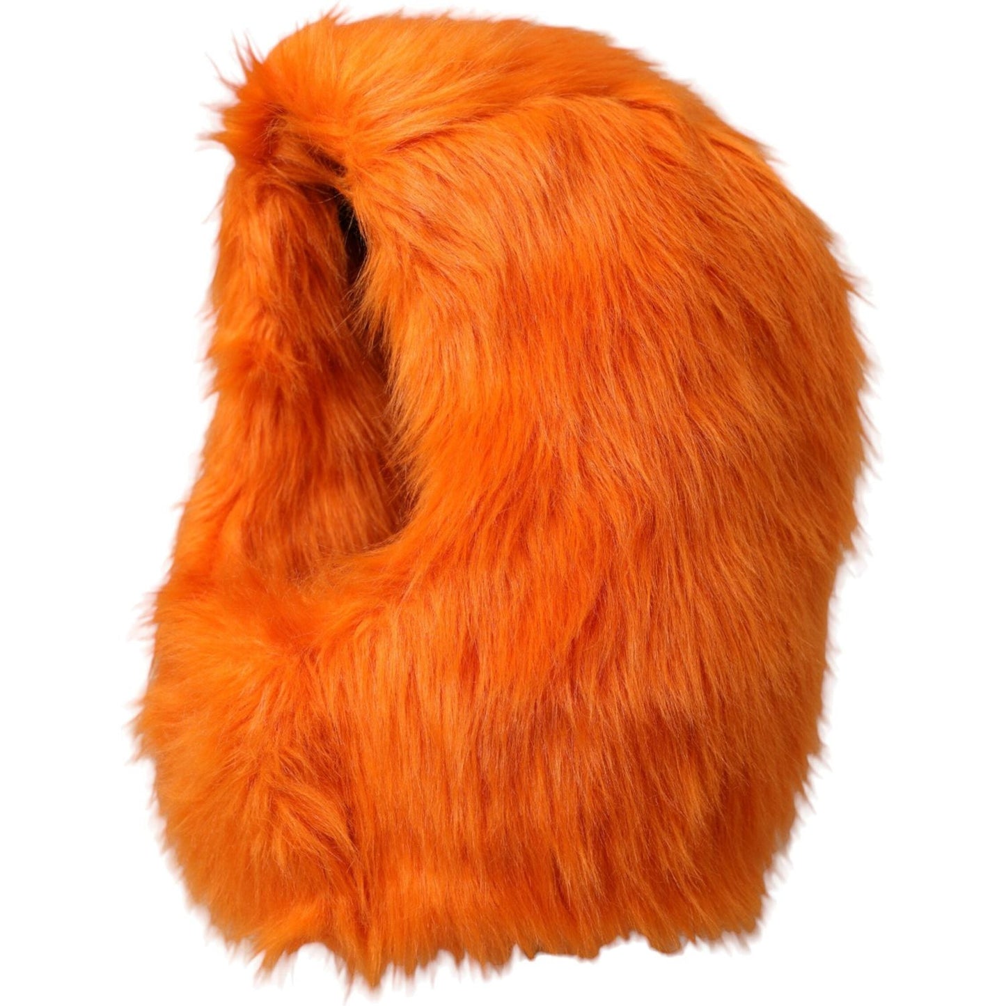 Dolce & Gabbana Orange Faux Fur Whole Head Wrap Hat HAT9570-57