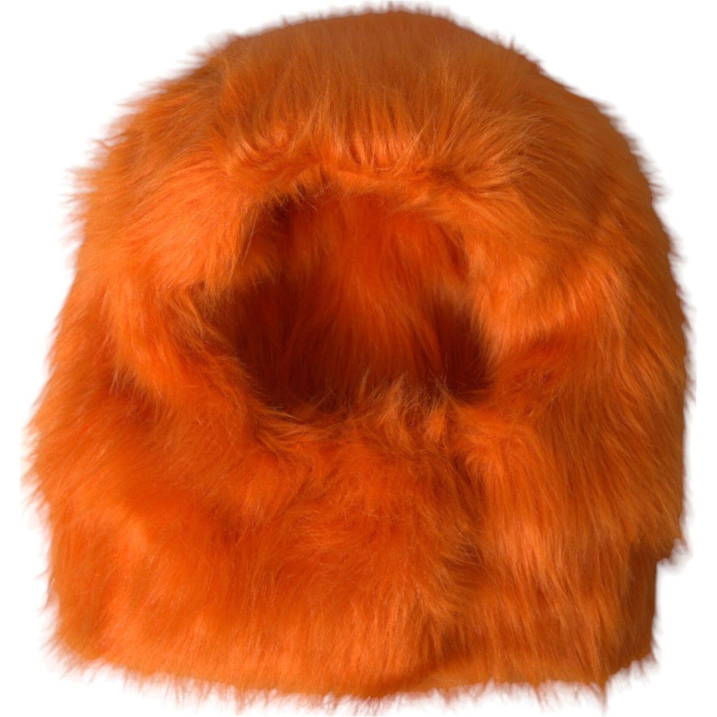 Dolce & Gabbana Orange Faux Fur Whole Head Wrap Hat HAT9570-57
