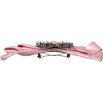Dolce & Gabbana Pink Satin Crystal Jewelry Brooch Hair Pin SMY10228