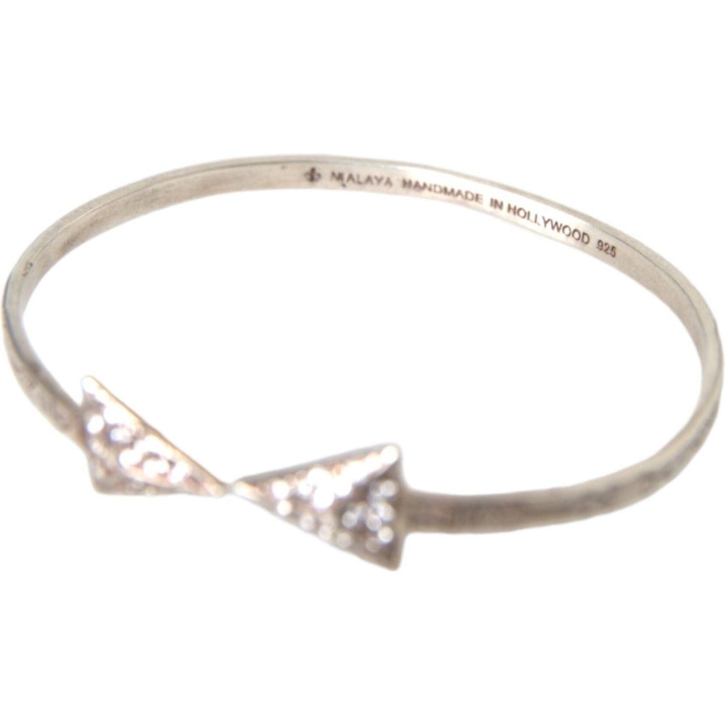 Nialaya Arrow Crystal 925 Silver Bangle Bracelet Women SMY10247-S