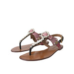 Dolce & Gabbana Multicolor Crystal Sandals Flip Flops Shoes LA11059-38