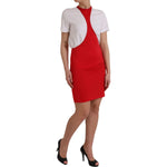 Dolce & Gabbana Red Nylon Stretch Bodycon Sheath Mini Dress DR281032-40