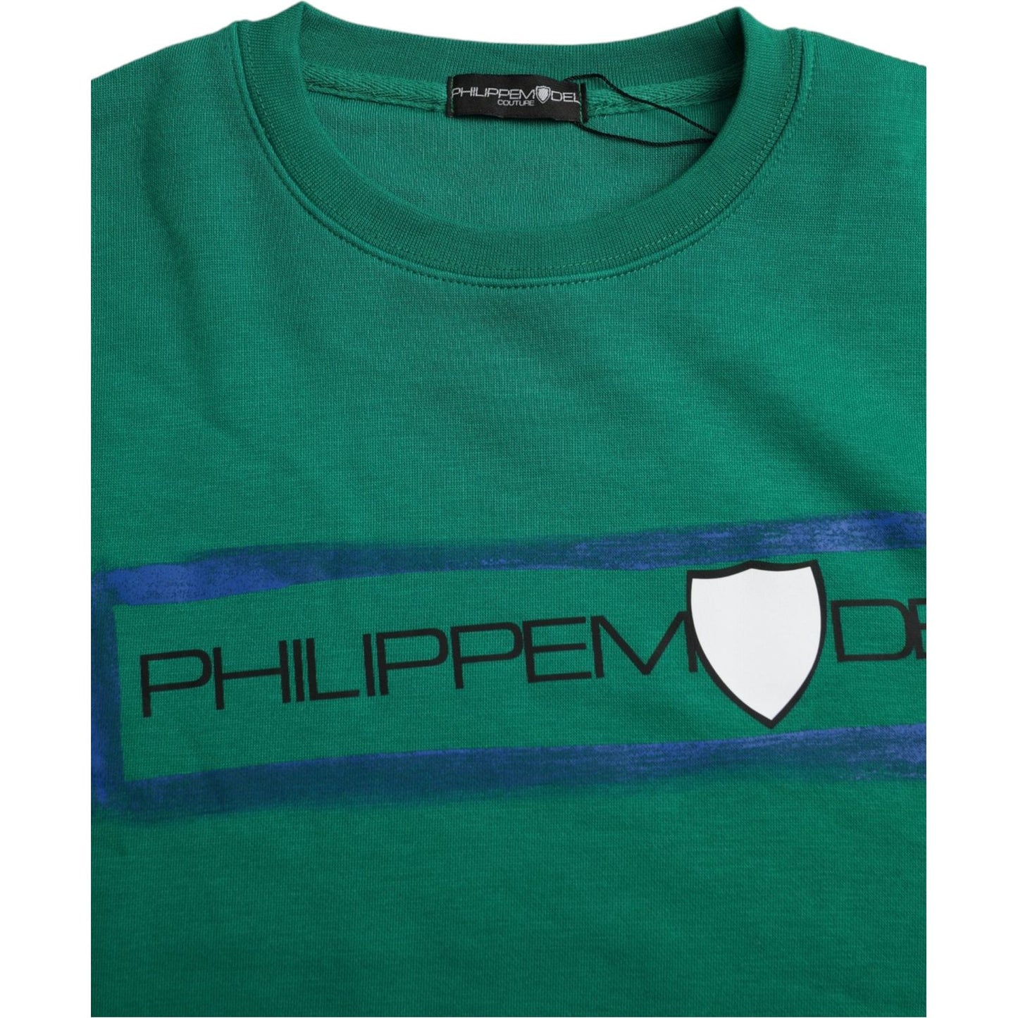 Philippe Model Green Cotton Logo Print Long Sleeves Pullover Sweater TSH83274-XL