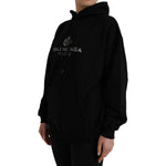 Balenciaga Black Cotton Logo Hooded Pullover Sweatshirt Sweater TSH8495-XS