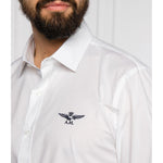 Aeronautica Militare White Cotton Men Shirt AE-7878-S