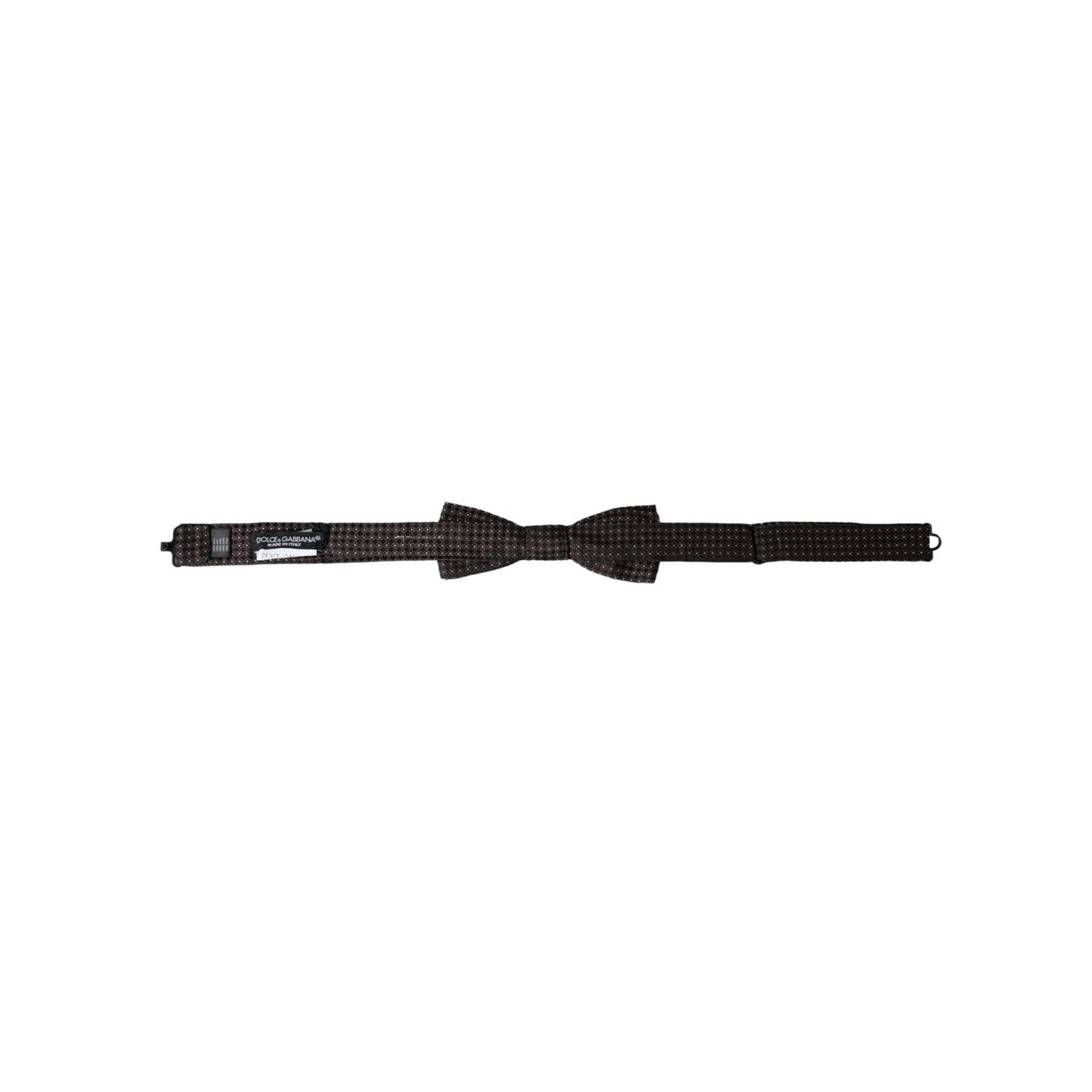 Dolce & Gabbana Brown Fantasy Silk Adjustable Neck Men Papillon Bow Tie