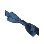 Dolce & Gabbana Blue Satin Silk Adjustable Neck Men Bow Tie FT3931