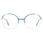 Emilio Pucci Turquoise Women Glasses Frame in full-rim style with metal frame and demo lenses.