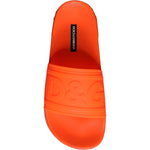 Dolce & Gabbana Orange Rubber Slides Sandals Beachwear Shoes LA11503-35