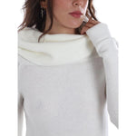 Yes Zee White Viscose Sweater YE-13725-L