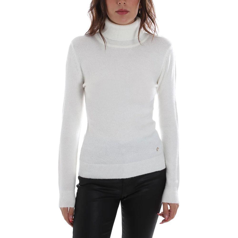 Yes Zee White Viscose Sweater YE-13714-S
