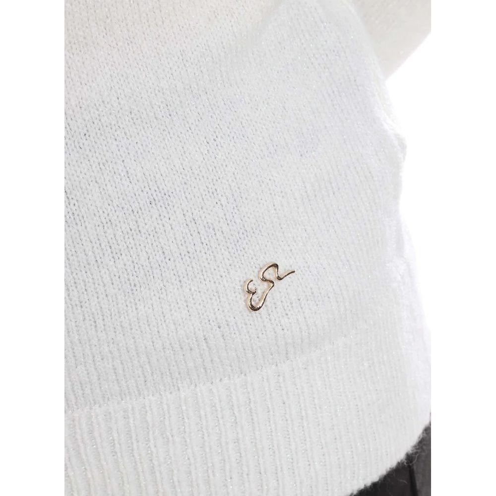 Yes Zee White Viscose Sweater YE-13714-S