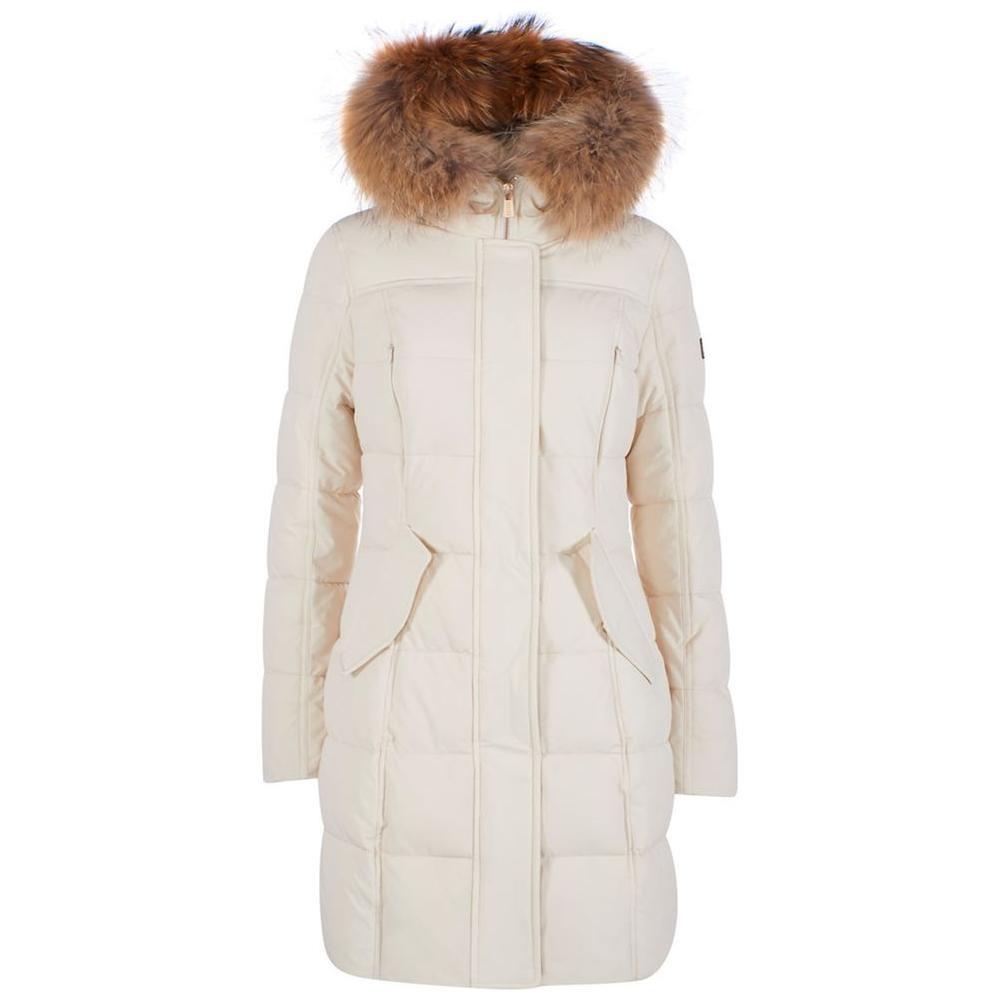 Yes Zee White Nylon Jackets & Coat YE-13697-XS