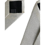 Dolce & Gabbana Off White 100% Silk Adjustable Necktie Men Tie KRA3354