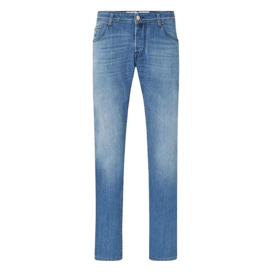 Jacob Cohen Blue Cotton Men Jeans