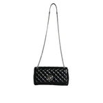 Versace Black Quilted Lambskin Leather Crossbody Shoulder Bag BAG1604