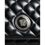 Versace Black Quilted Lambskin Leather Crossbody Shoulder Bag BAG1604