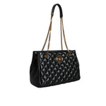Versace Black Quilted Nappa Leather Shoulder Chain Strap Bag BAG1608