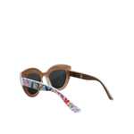 Dolce & Gabbana Multicolor Wood Crystal Brass Frame Floral Hand Paint Sunglasses GLA1346