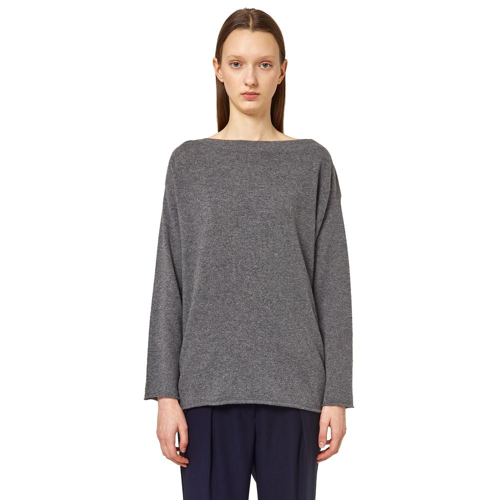 Alpha Studio Gray Cashmere Sweater AL-13840-IT42|M