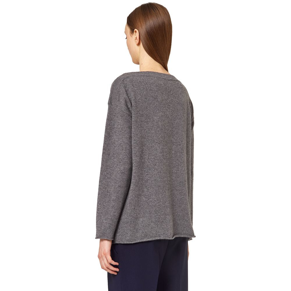 Alpha Studio Gray Cashmere Sweater AL-13840-IT42|M