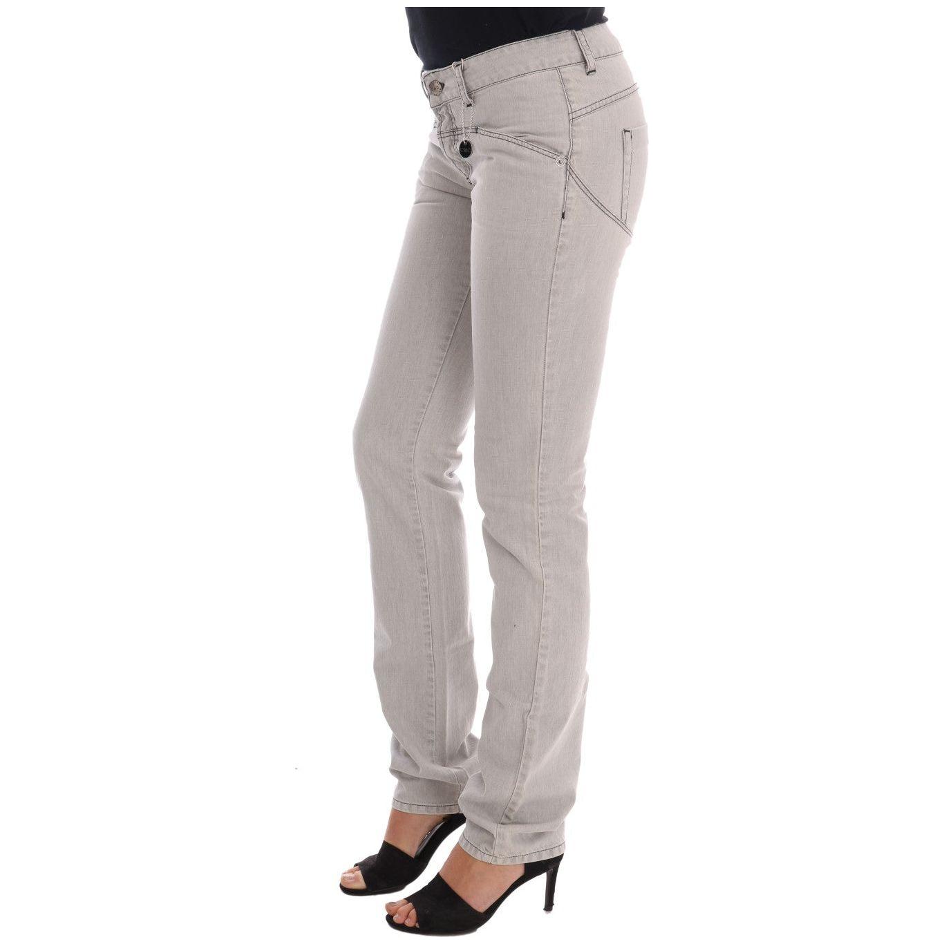 Costume National Gray Wash Cotton Slim Jeans SIG30122-1