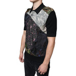 Dolce & Gabbana Multicolor Camouflage Patchwork Silk Polo T-shirt