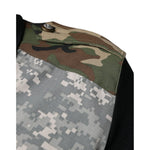 Dolce & Gabbana Multicolor Camouflage Patchwork Silk Polo T-shirt