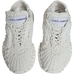 Dolce & Gabbana White Knitted Daymaster Sneakers Shoes LA11962-39