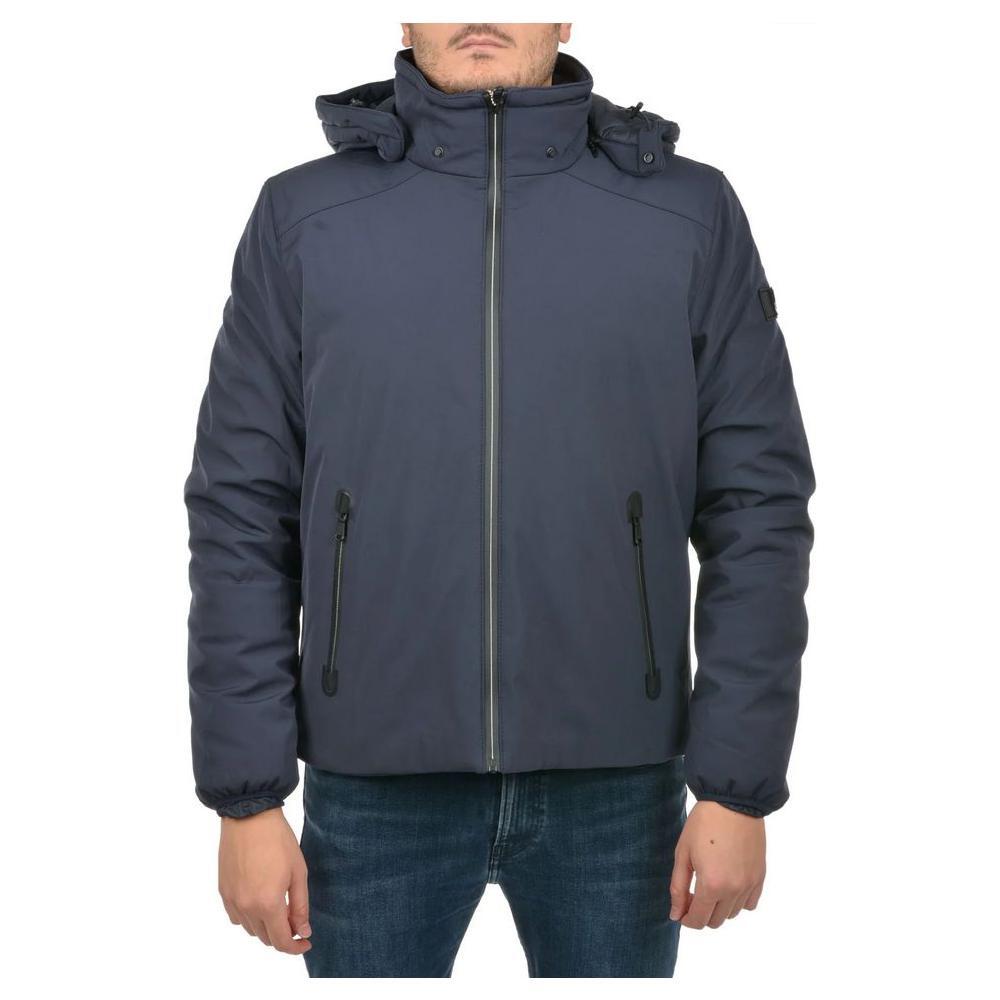 Yes Zee Blue Nylon Jacket YE-14273-S