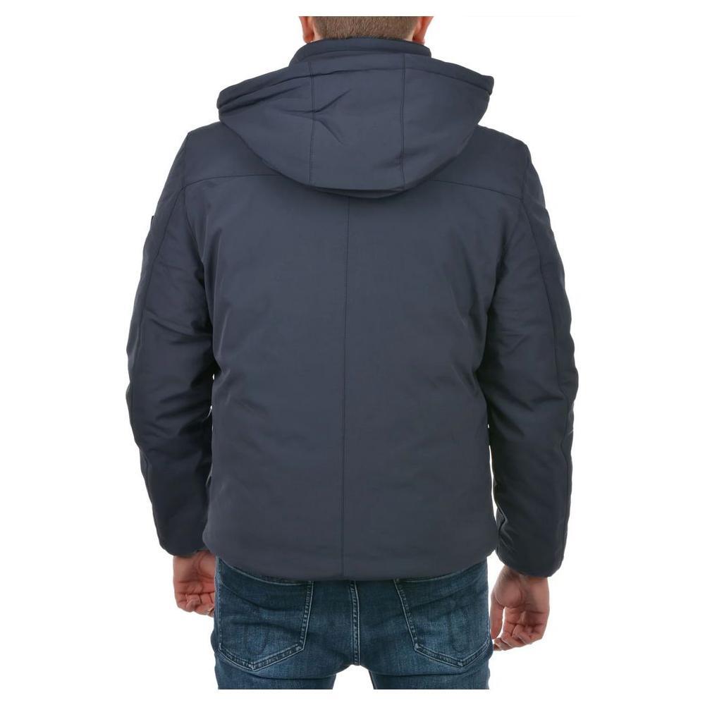 Yes Zee Blue Nylon Jacket YE-14273-S