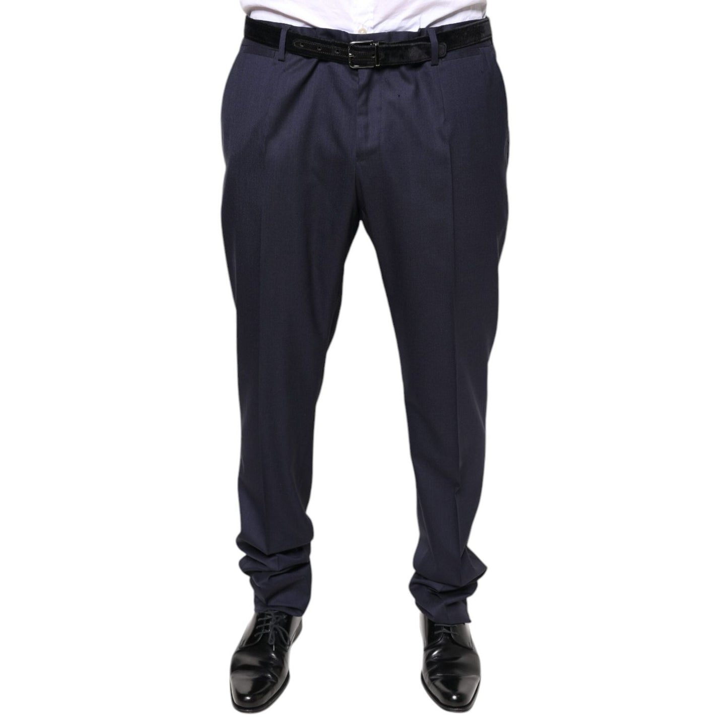 Dolce & Gabbana Blue Wool Skinny Formal Dress Pants PAN75561-54