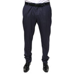 Dolce & Gabbana Blue Wool Skinny Formal Dress Pants PAN75561-54