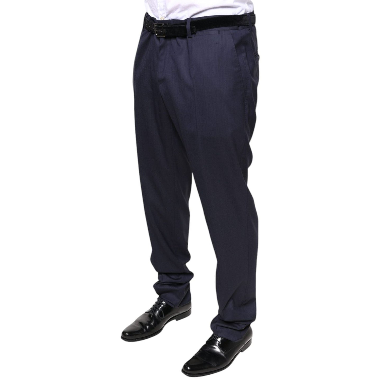 Dolce & Gabbana Blue Wool Skinny Formal Dress Pants PAN75561-54