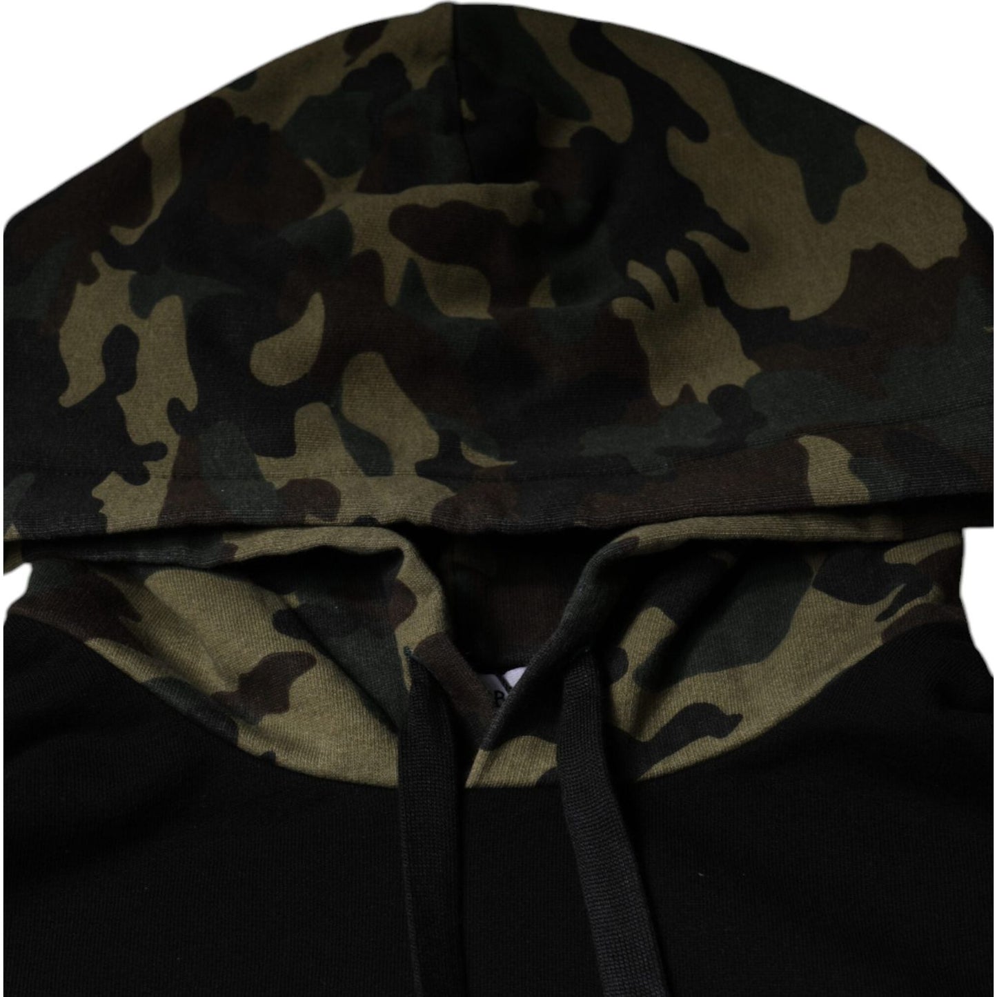 Dolce & Gabbana Black Camouflage Hooded Sweatshirt Sweater Dolce & Gabbana