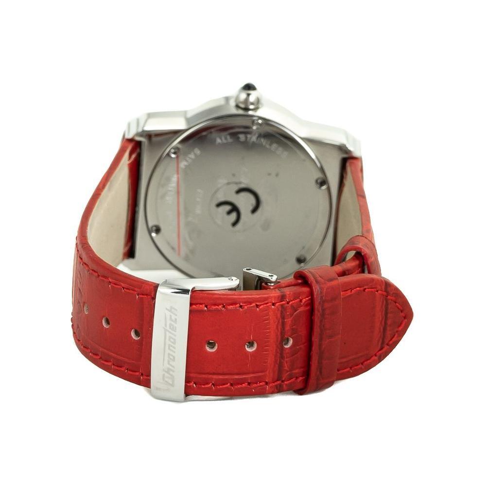 Chronotech Red Leather Dress Watch Chronotech