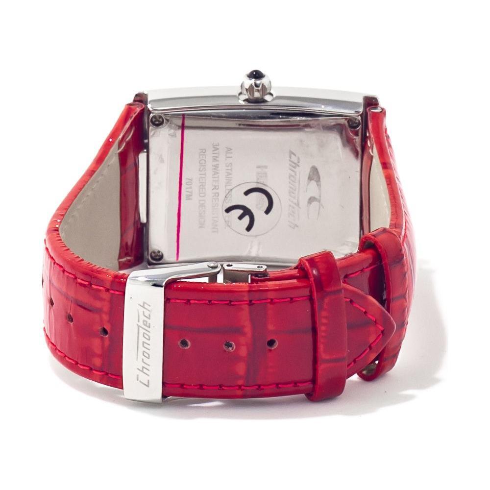 Chronotech Red Leather Dress Watch Chronotech