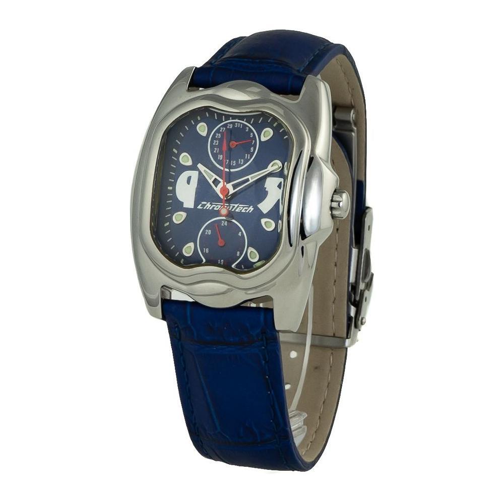 Chronotech Blue Leather Watch
