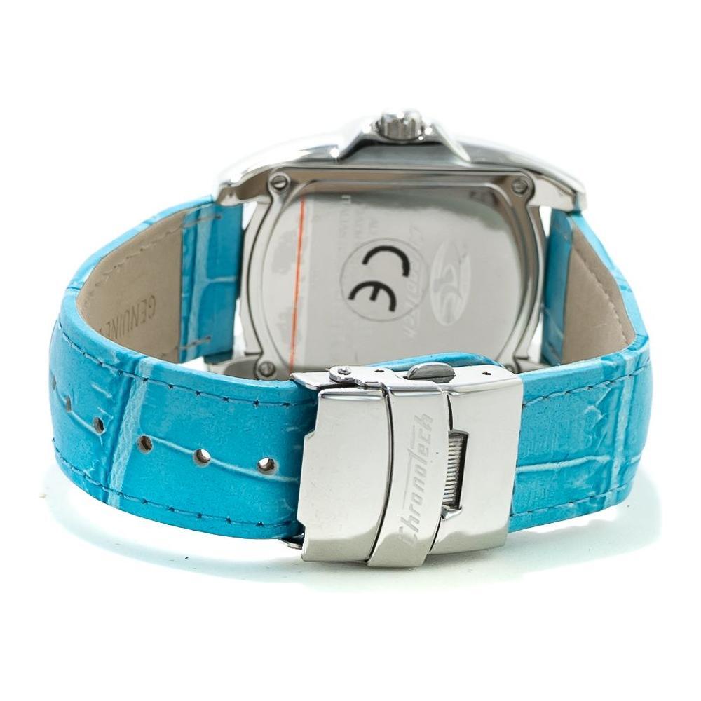 Chronotech Blue Leather Dress Watch