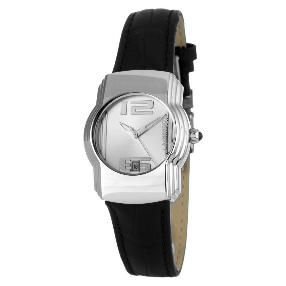 Chronotech Black Leather Watch