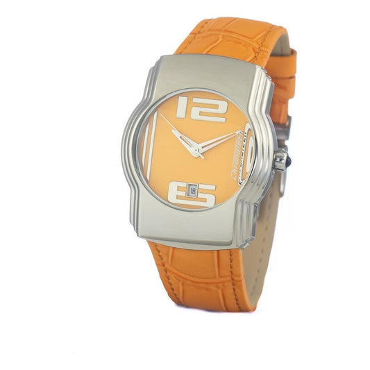 Chronotech Orange Leather Watch
