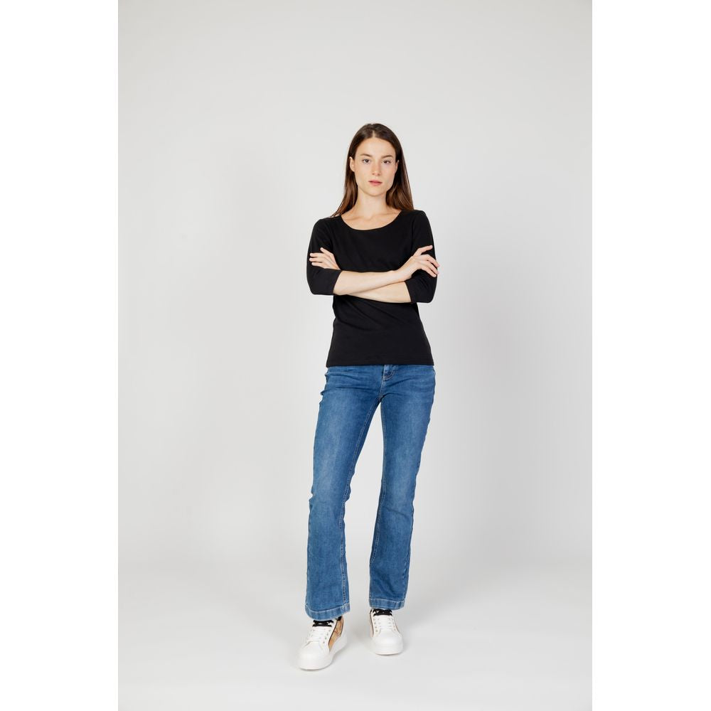 Street One Black Cotton Long Sleeve ST-12748000009-IT38|XS