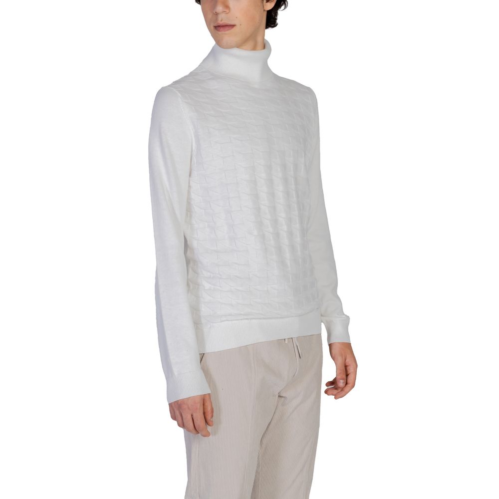 Antony Morato White Cotton Turtleneck Antony Morato