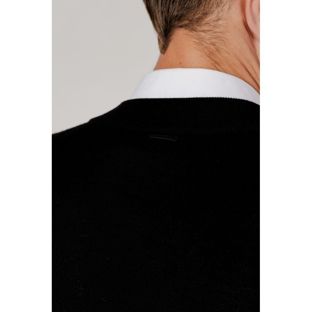 Antony Morato Black Wool Cardigan AN-11852000009-IT52 | XL