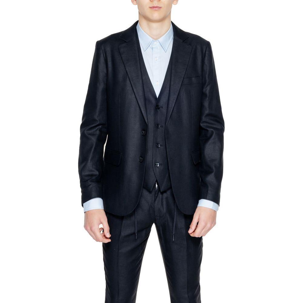 Antony Morato Black Linen Blazer AN-13367300009-IT46 | S