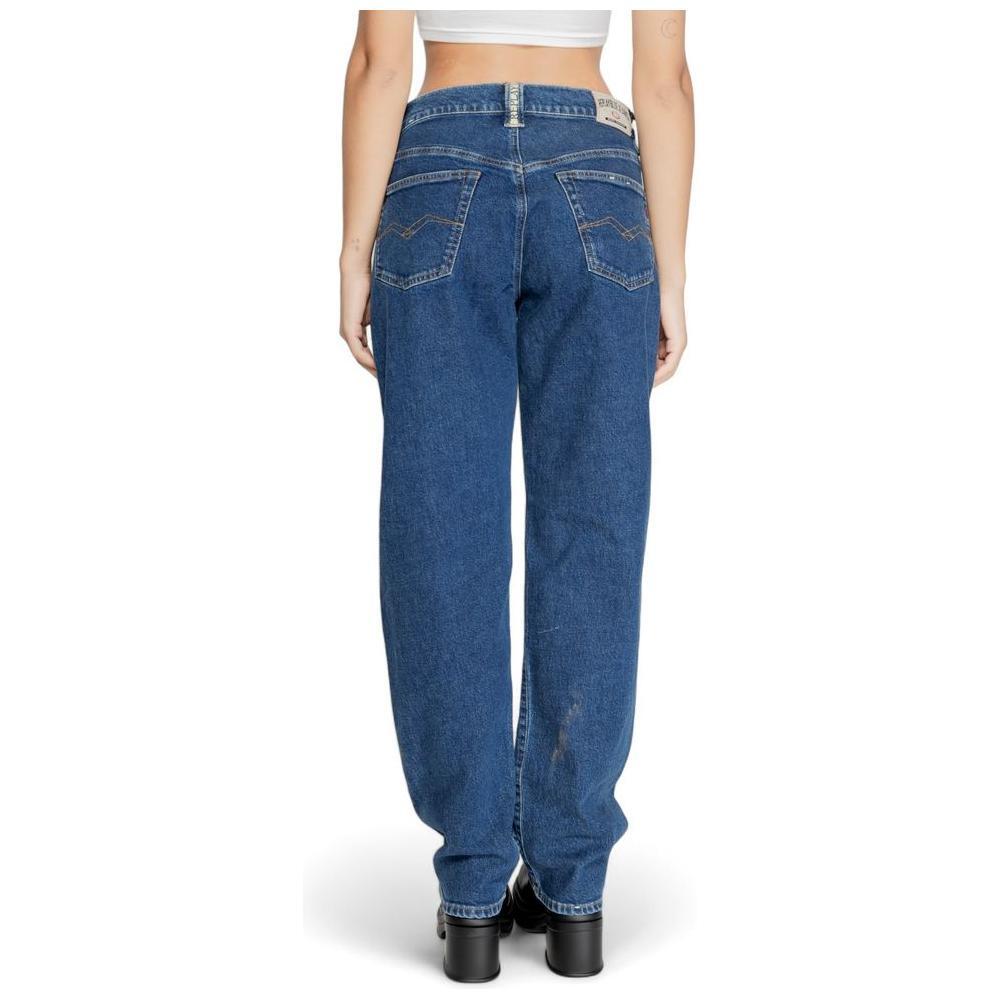 Replay Blue Cotton Mom Jean RE-14826500348-W27 | L32