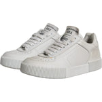 Dolce & Gabbana White Miami Leather Low Top Sneakers Shoes LA11993-36.5