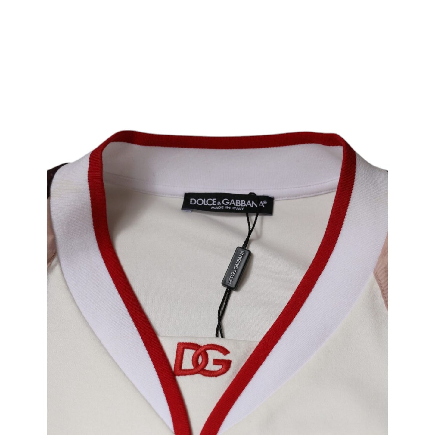 Dolce & Gabbana Multicolor Logo Jersey Cotton V-neck T-shirt TSH87307-54