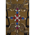 Dolce & Gabbana Yellow Crystal Cross Vest Jacket TSH1766-1