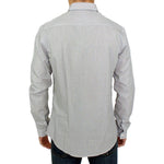 GF Ferre Chic Gray Striped Cotton Casual Shirt GF Ferre Gray